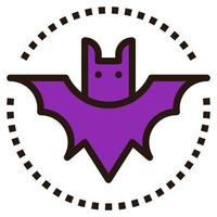 ícone de clipart de morcego vetor