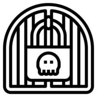 trancar porta de halloween crânio mistério segredo clip art ícone vetor