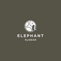 modelo de design plano de ícone de logotipo de elefante vetor