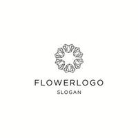 design de ilustração vetorial de modelo de logotipo de flor vetor