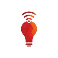 ilustração de design de logotipo de lâmpada wifi. design de logotipo de lâmpada combinado com vetor de símbolo wifi