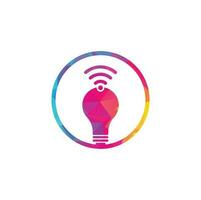 ilustração de design de logotipo de lâmpada wifi. design de logotipo de lâmpada combinado com vetor de símbolo wifi