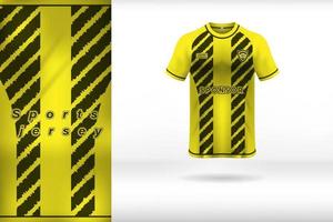 modelo de design de camisa de uniforme esportivo preto amarelo vetor