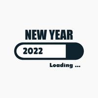 Barra de progresso de 2022. feliz ano novo 2023 barra de progresso. vetor