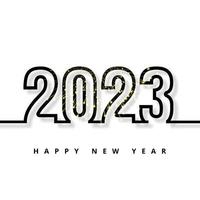 cartão de férias para feliz ano novo 2023 fundo brilhante vetor