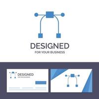 cartão de visita criativo e design de modelo de logotipo ilustração em vetor ferramenta gráfica