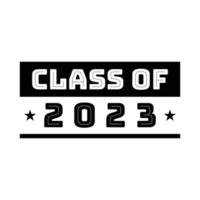 turma de 2023. banner de formatura para o ensino médio, graduado da faculdade. turma de 2022 para parabenizar jovens formados pela formatura vetor