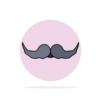 bigode hipster movember homens machos vetor de ícone de cor plana