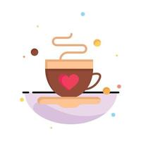 xícara café chá amor negócios modelo de logotipo cor lisa vetor