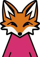 ilustração de desenho animado de raposa animal fofo vetor