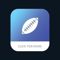 afl austrália futebol rugby rugby bola esporte sydney botão de aplicativo móvel versão android e ios glyph vetor