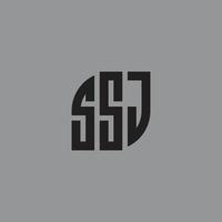 modelo de vetor de design de logotipo ssj