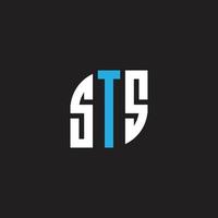 modelo de vetor de design de logotipo sts