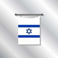 ilustração do modelo de bandeira de israel vetor