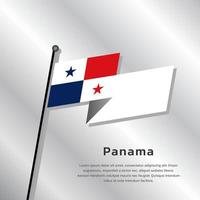 ilustração do modelo de bandeira do panamá vetor