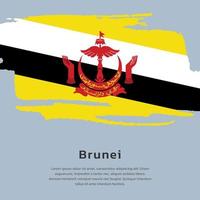ilustração do modelo de bandeira brunei vetor