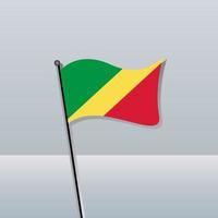 ilustração do modelo de bandeira do congo vetor