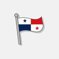 ilustração do modelo de bandeira do panamá vetor