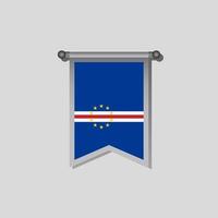 ilustração do modelo de bandeira de cabo verde vetor