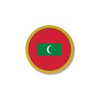 ilustração do modelo de bandeira das maldivas vetor