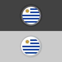 ilustração do modelo de bandeira do uruguai vetor