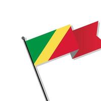 ilustração do modelo de bandeira do congo vetor