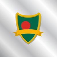 ilustração do modelo de bandeira de bangladesh vetor