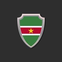 ilustração do modelo de bandeira do suriname vetor