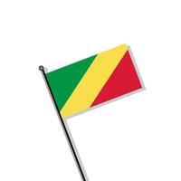 ilustração do modelo de bandeira do congo vetor