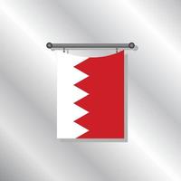 ilustração do modelo de bandeira do Bahrein vetor