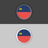 ilustração do modelo de bandeira de liechtenstein vetor