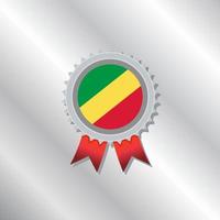 ilustração do modelo de bandeira do congo vetor