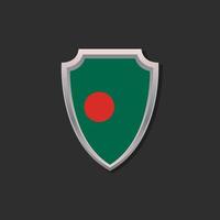 ilustração do modelo de bandeira de bangladesh vetor