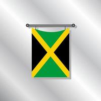 ilustração do modelo de bandeira da jamaica vetor