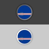 ilustração do modelo de bandeira de cabo verde vetor