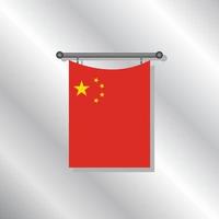 ilustração do modelo de bandeira da china vetor