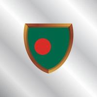 ilustração do modelo de bandeira de bangladesh vetor