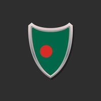 ilustração do modelo de bandeira de bangladesh vetor