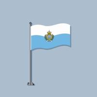 ilustração do modelo de bandeira de san marino vetor