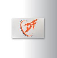 vetor de design de logotipo df criativo