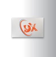 vetor de design de logotipo dx criativo