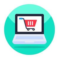 ícone de design moderno de compras online vetor