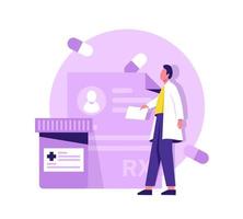 página de destino médica. consulta clínica online com diversos médicos. conceito de vetor de saúde. médico, página da web de consulta clínica, ilustração do hospital de medicina