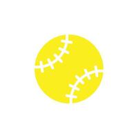 eps10 amarelo vetor bola de beisebol abstrato ícone sólido isolado no fundo branco. símbolo cheio de beisebol em um estilo moderno simples e moderno para o design do seu site, logotipo e aplicativo móvel