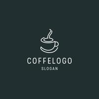 modelo de design plano de ícone de logotipo de café vetor