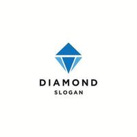 modelo de design plano de ícone de logotipo de diamante vetor