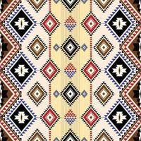 padrão sem emenda abstrato geométrico étnico. navajo nativo americano, asteca, estilo mexicano projetado para plano de fundo, papel de parede, impressão, embrulho, sarongue, telha. ilustração vetorial. bordado estilo tribal vetor