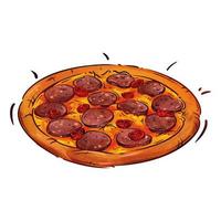 ilustração pizza calabresa vetor