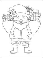 desenhos para colorir de natal para crianças vetor