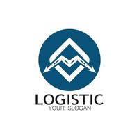 logística logotipo ícone ilustração vector design distribuição símbolo entrega de bens economia finanças